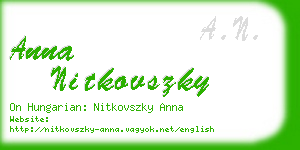 anna nitkovszky business card